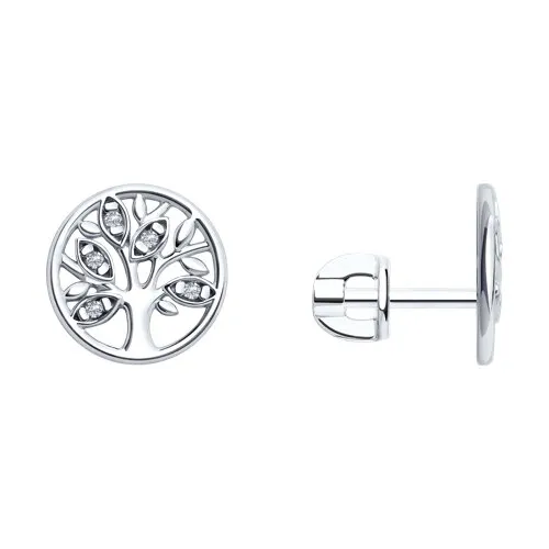 Cercei Pusete din argint cu Cubic Zirconia Incolor