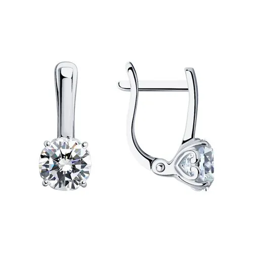 Cercei din argint cu Cubic Zirconia Incolor