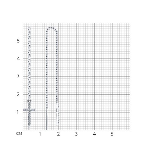 Cercei Lanț din argint  cu pietre Cubic Zirconia Incolor