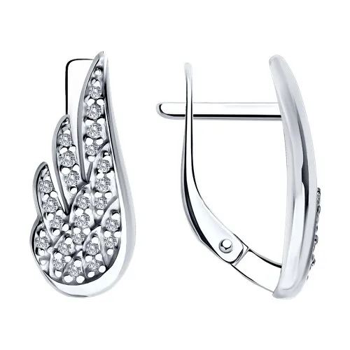 Cercei din argint cu Cubic Zirconia Incolor