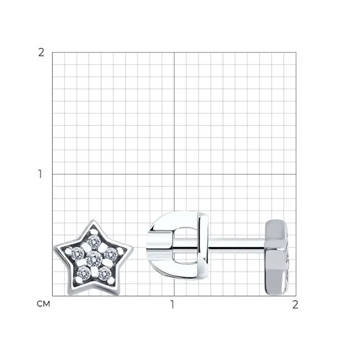 Cercei Pusete din argint cu Cubic Zirconia Incolor