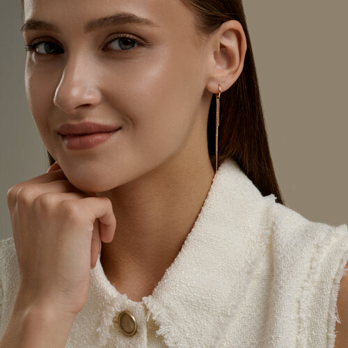 Cercei Creole din aur roșu fără pietre