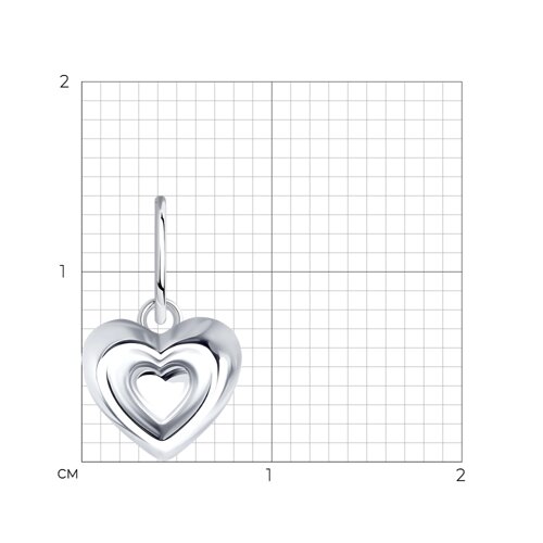 Подвеска из серебра без камней