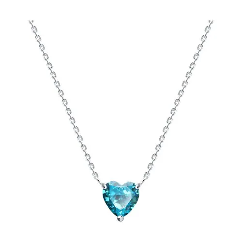Colier din argint cu Cubic Zirconia Albastru