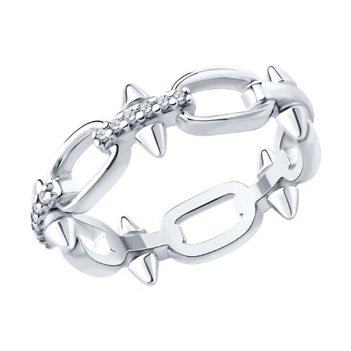 Inel din argint  cu pietre Cubic Zirconia Incolor