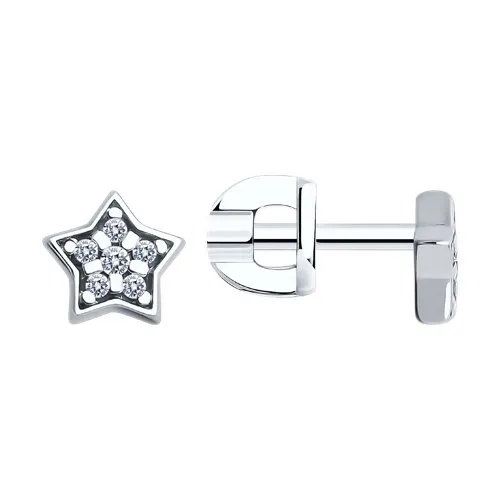Cercei Pusete din argint cu Cubic Zirconia Incolor