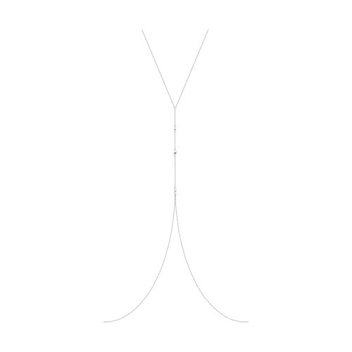 Колье из серебра без камней