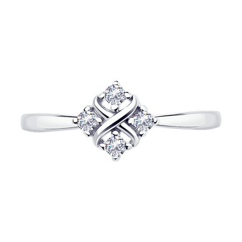 Inel din argint  cu pietre Cubic Zirconia Incolor