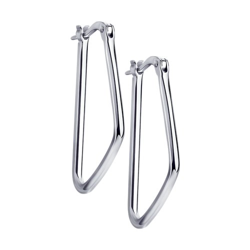 Серьги из серебра без камней