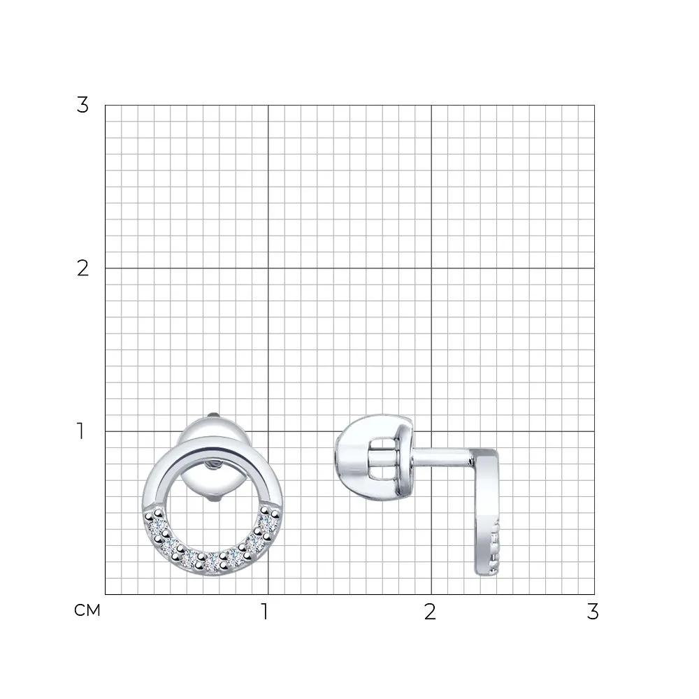 Cercei Pusete din argint cu Cubic Zirconia Incolor