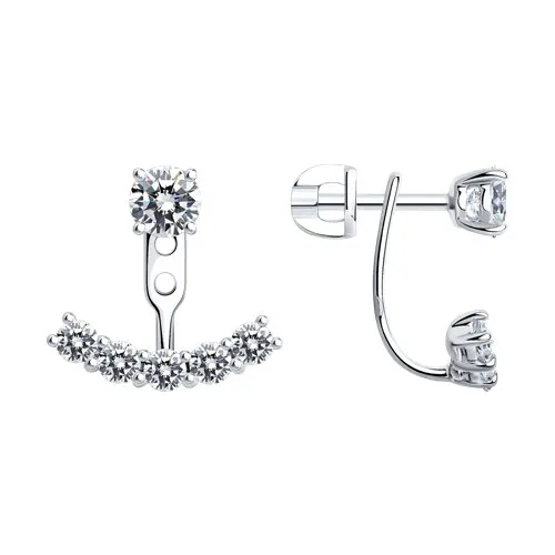 Cercei Pusete din argint cu Cubic Zirconia Incolor