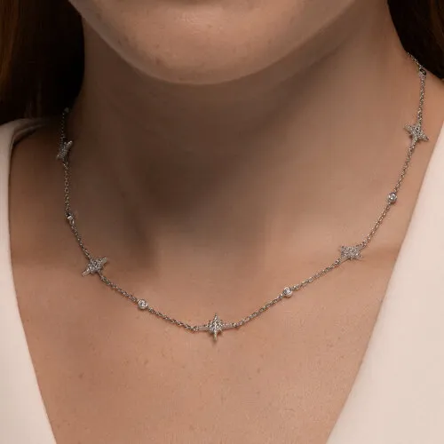 Colier din argint cu Cubic Zirconia Incolor