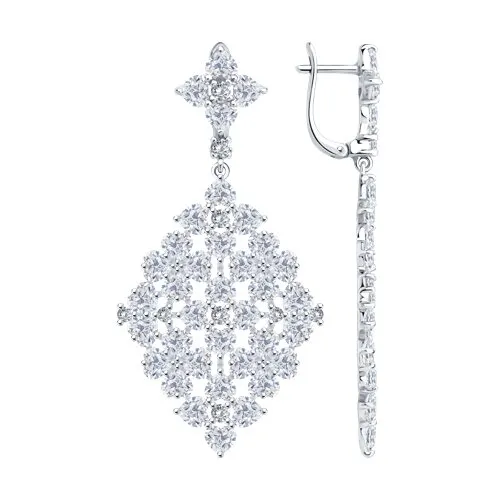 Cercei Suspendați din argint cu Cubic Zirconia Incolor