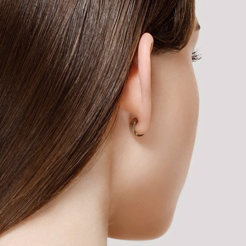 Серьги Конго из белого и красного золота без камней