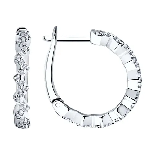 Cercei din argint cu Cubic Zirconia Incolor