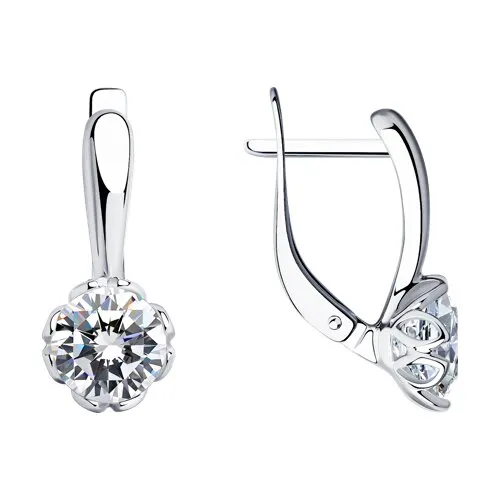 Cercei din argint cu Cubic Zirconia Incolor