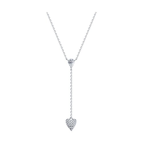Colier din argint  cu pietre Cubic Zirconia Incolor