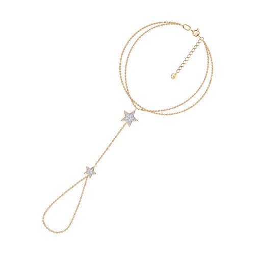 Brățară Stea din aur roșu cu pietre Cubic Zirconia Incolor