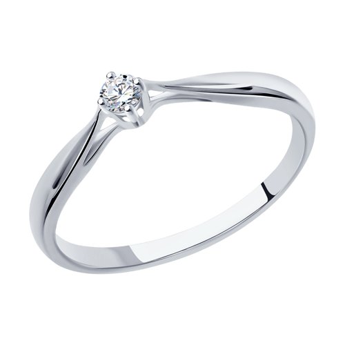 Inel din aur alb cu pietre Diamant