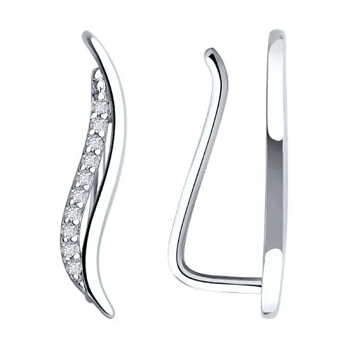 Cercei din argint cu Cubic Zirconia Incolor