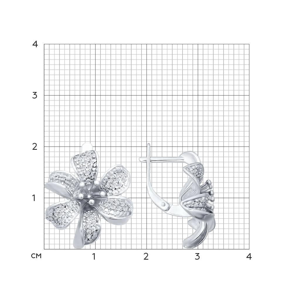 Cercei din argint  cu pietre Cubic Zirconia Incolor