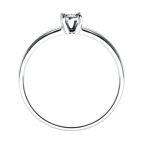 Кольцо из белого золота с камнями Бриллиант