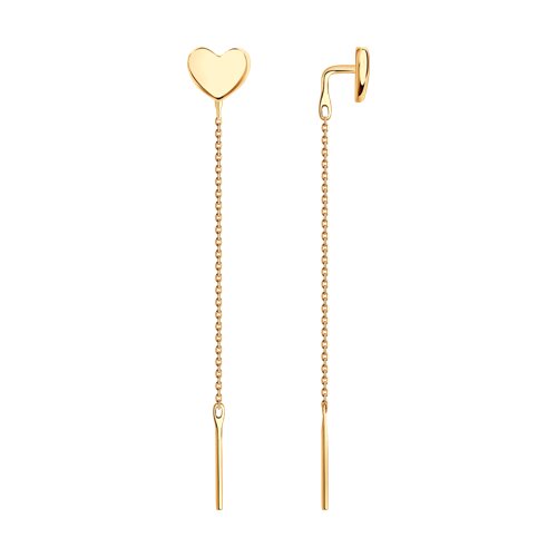 Cercei Lanț din aur roșu fără pietre