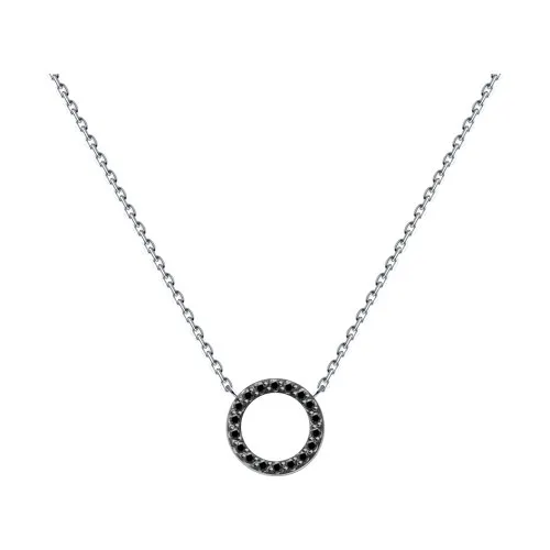 Colier din aur alb cu Diamant negru