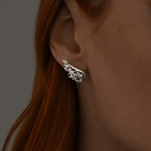 Cercei din argint cu Cubic Zirconia Incolor