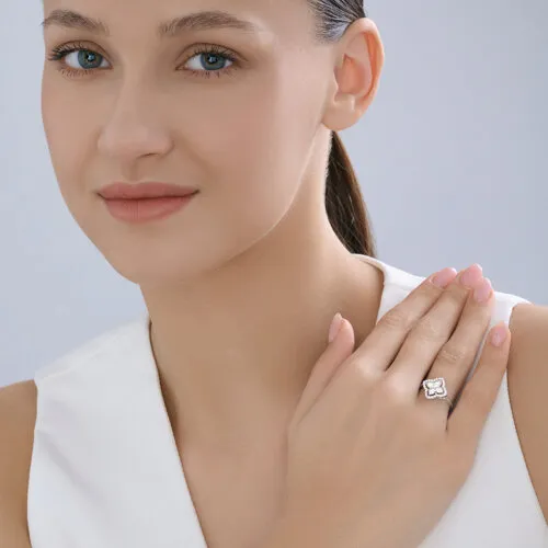 Inel din argint cu Cubic Zirconia Incolor