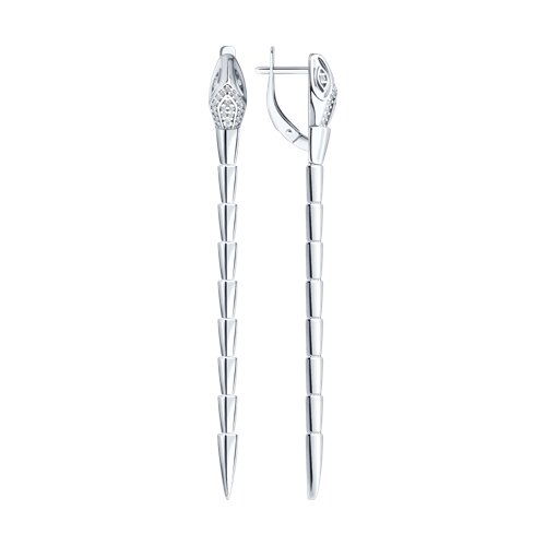 Cercei Suspendați din argint  cu pietre Cubic Zirconia Incolor