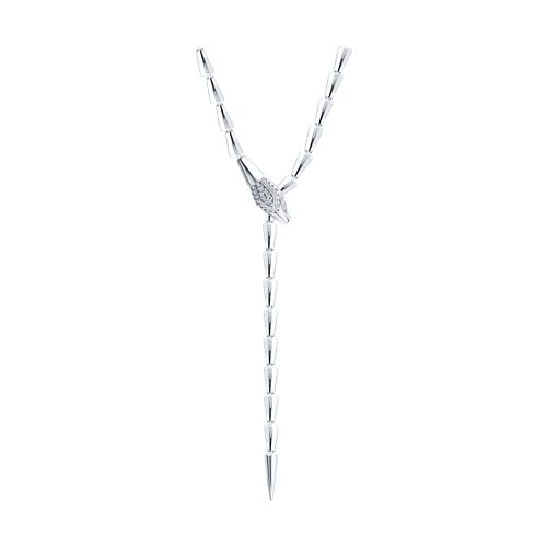 Colier din argint  cu pietre Cubic Zirconia Incolor