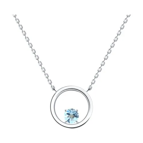 Colier din argint cu Topaz albastru