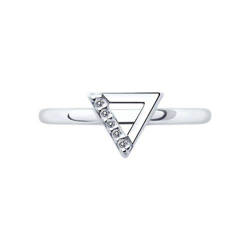 Inel din argint  cu pietre Cubic Zirconia Incolor