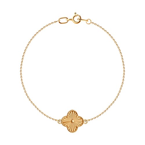 Браслет из красного золота без камней