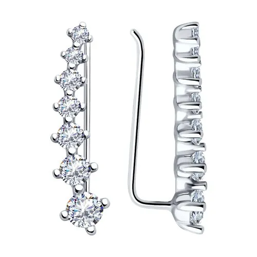 Cercei din argint cu Cubic Zirconia Incolor