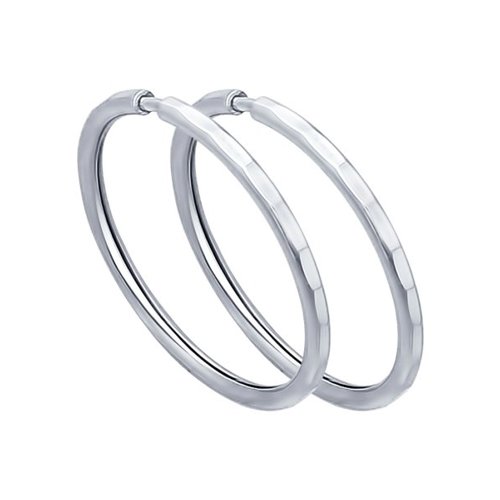 Серьги Конго из серебра без камней