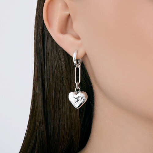 Cercei Creole din argint  fără pietre