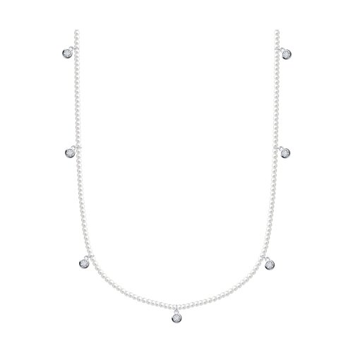 Colier din argint  cu pietre Cubic Zirconia Incolor, Perla Imit. și