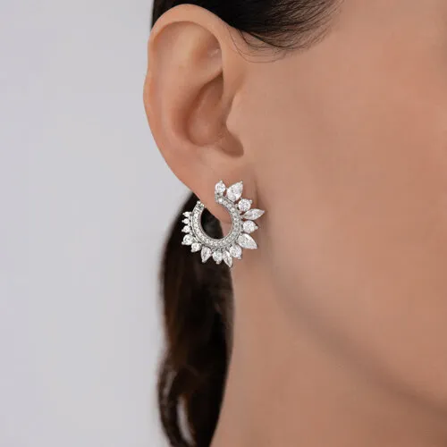 Cercei din argint cu Cubic Zirconia Incolor
