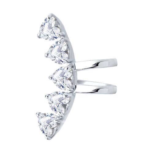Cercel din argint  cu pietre Cubic Zirconia Incolor