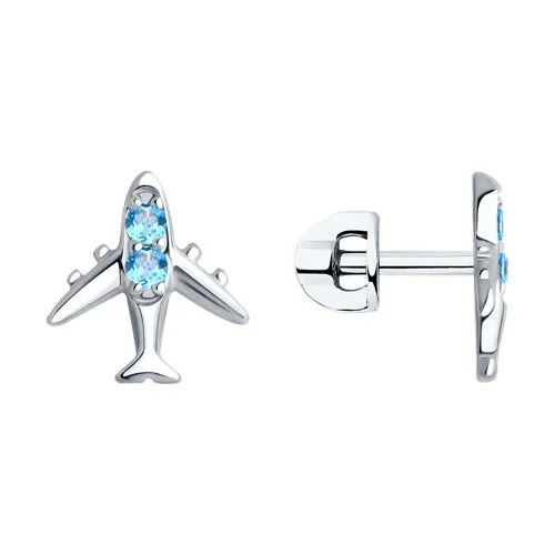 Cercei Pusete din argint cu Topaz Swiss