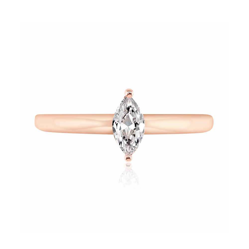 Inel din aur roșu cu pietre Diamant