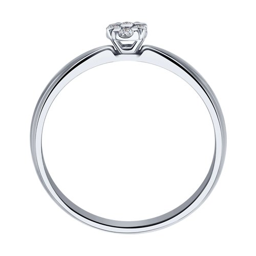 Inel din aur alb cu pietre Diamant