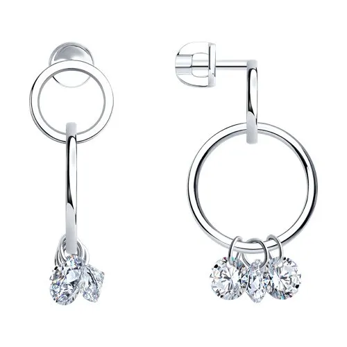 Cercei Pusete din argint cu Cubic Zirconia Incolor