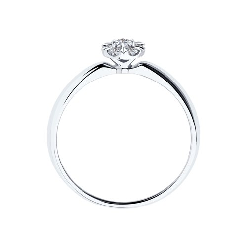 Inel din aur alb cu pietre Diamant