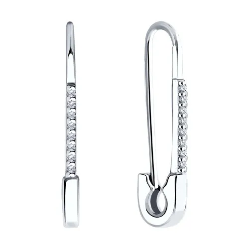 Cercei din argint cu Cubic Zirconia Incolor