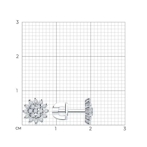 Cercei Pusete din argint cu Cubic Zirconia Incolor