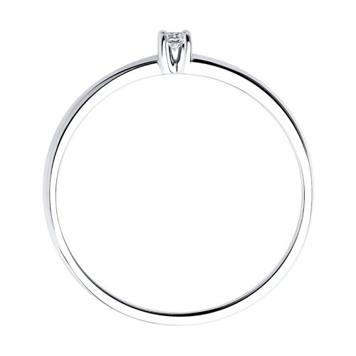 Inel din aur alb cu pietre Diamant