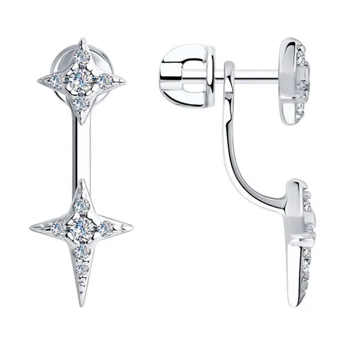 Cercei Pusete din argint cu Cubic Zirconia Incolor